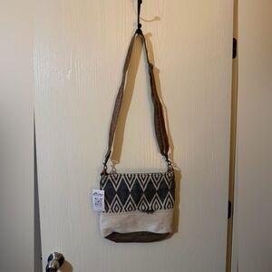 ⭐️Myra Cowhide And Canvas Crossbody Bag